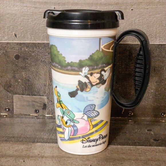 Disney Other - DISNEY PARKS VINTAGE WHIRLEY INSULATED CUP 16 oz MICKEY MINNIE GOOFY DONALD DUCK